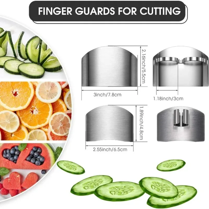 Kitchen Gadgets You Must Have - ที่ครอบนิ้วสแตนเลส, อุปกรณ์ป้องกันนิ้วมือสำหรับการตัดในครัว, ที่ครอบนิ้วโป้งแบบปลอดภัย, อุปกรณ์ป้องกันการบาดมือที่ต้องมี