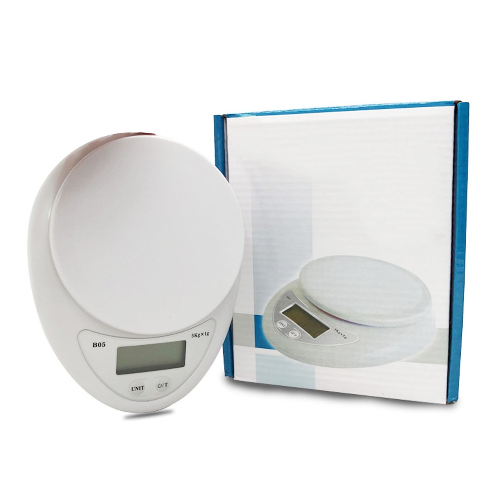 Digital Kitchen Scale - เครื่องชั่งครัวดิจิตอล ABS ทนทาน หน้าจอ LCD ปุ่มสัมผัส