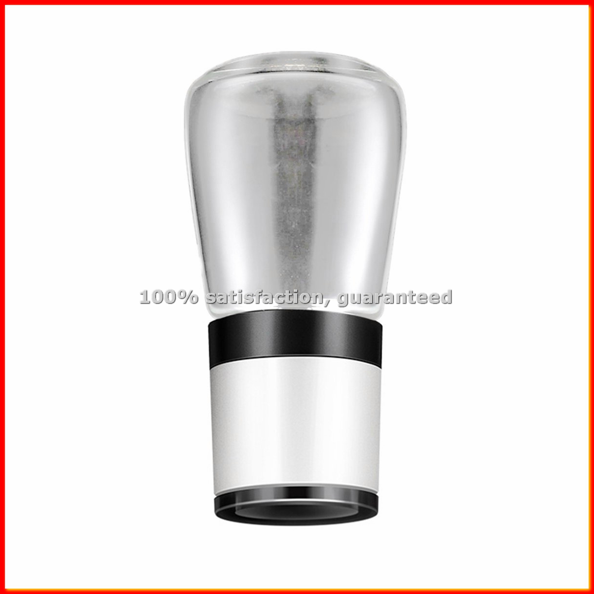 Kitchen Gadgets In - เครื่องบดเกลือพริกไทยแบบมือหมุน แก้วใส บดเมล็ดพริกไทย ขวดใส่เครื่องปรุง อุปกรณ์ครัว สีขาว-ABLM