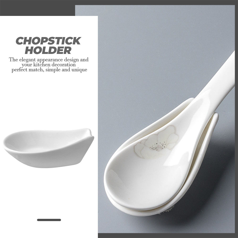 Kitchen Gadgets You Must Have - ที่วางช้อนเซรามิก 4 ชิ้น สำหรับใช้ในบ้าน ร้านอาหาร โรงแรม
