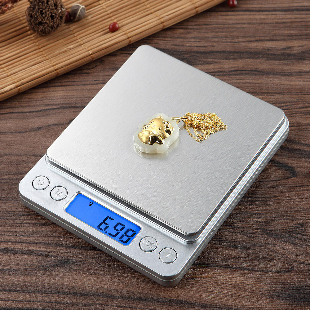 Digital Kitchen Scale - เครื่องชั่งดิจิตอล LCD สำหรับชั่งเครื่องประดับ 3 กก. 0.1