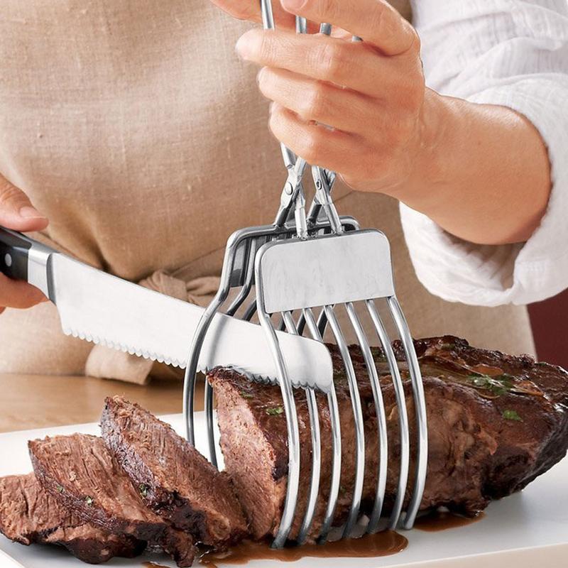Kitchen Gadgets Guide - ผู้ถือหัวหอมสําหรับหั่นคู่มือขนมปัง CLAMP แหนบย่างมัลติฟังก์ชั่บาร์บีคิวคลิปท่องเที่ยวย่างเนื้อเครื่องตัด Gadgets ครัว