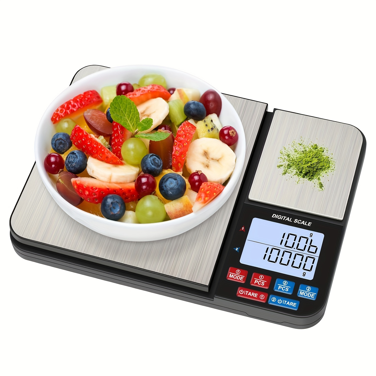 Digital Kitchen Scale - เครื่องชั่งดิจิตอลสำหรับครัวแบบสองแพลตฟอร์มขนาดใหญ่ 1 ชิ้น พร้อมความแม่นยำสองระดับ 0.01 กรัม/0.001