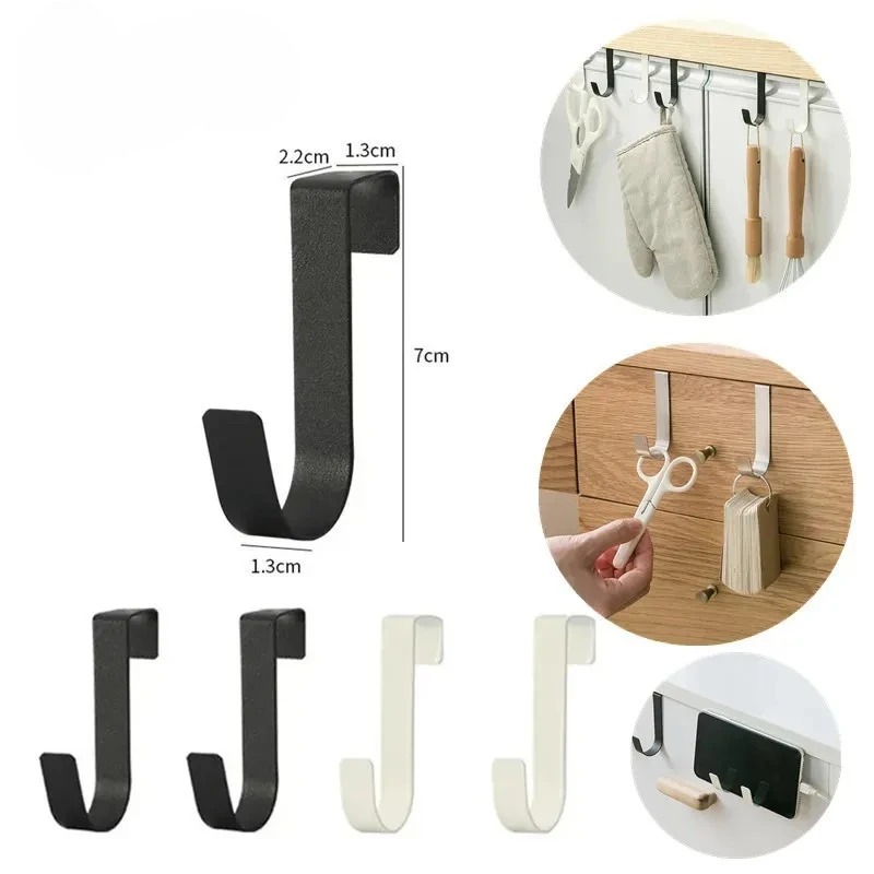 Kitchen Hanging Gadgets - ตะขออเนกประสงค์ ตะขอแขวนหลังตู้ครัว ราวแขวนเสื้อผ้า หมวก ผ้าเช็ดตัว ตะขอเก็บของ