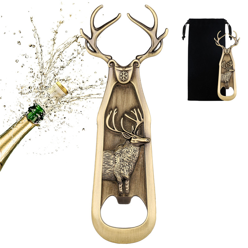 Kitchen Gadgets Club - Retro Deer Reindeer Shape ที่เปิดขวดเบียร์โลหะ Corkscrew