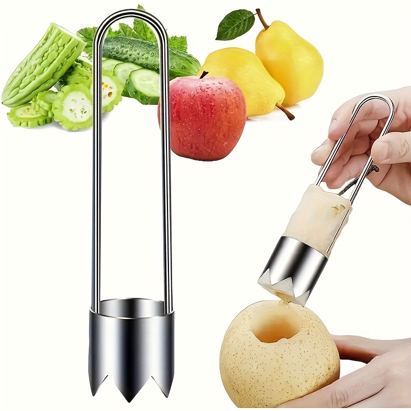 Kitchen Gadgets In - เครื่องมือเอาแกนผลไม้และผักสแตนเลส อุปกรณ์กำจัดเมล็ดพริกหยวก เครื่องมือคว้านแกนแอปเปิลและลูกแพร์ อุปกรณ์ครัว
