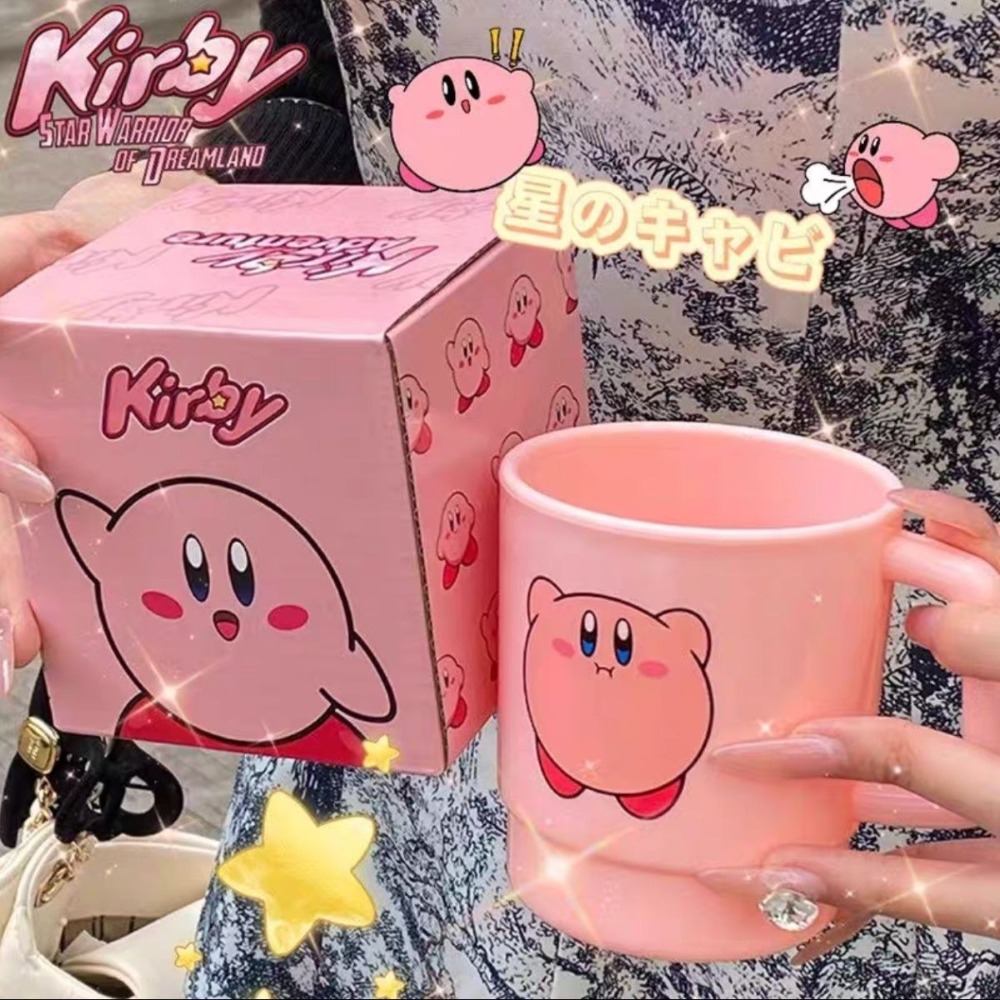 Kitchen Gadgets Aliexpress - แก้วน้ำลายการ์ตูนคิรบี้ 370 มล. น่ารัก สวยงาม ของขวัญวันเกิดสุดสร้างสรรค์สำหรับสาวๆ