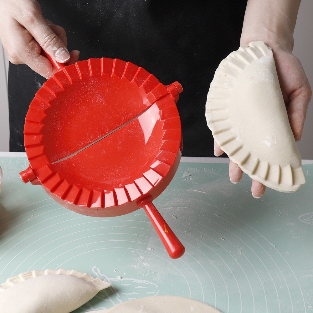 Kitchen Gadgets Dumpling Maker - เครื่องทำเกี๊ยวแบบกดมือ ขนาดใหญ่ ทำจากพลาสติก ใช้งานง่าย ประหยัดแรง สำหรับทำเกี๊ยวและราวีโอลี