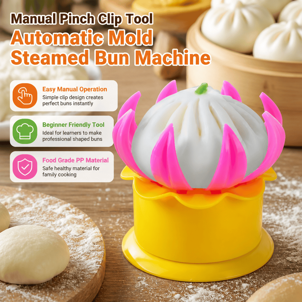 Kitchen Gadgets Dumpling Maker - แม่พิมพ์ทำซาลาเปาแบบใช้มือ อุปกรณ์ทำเกี๊ยว DIY อุปกรณ์ครัว เหมาะสำหรับผู้เริ่มต้น ใช้งานง่าย