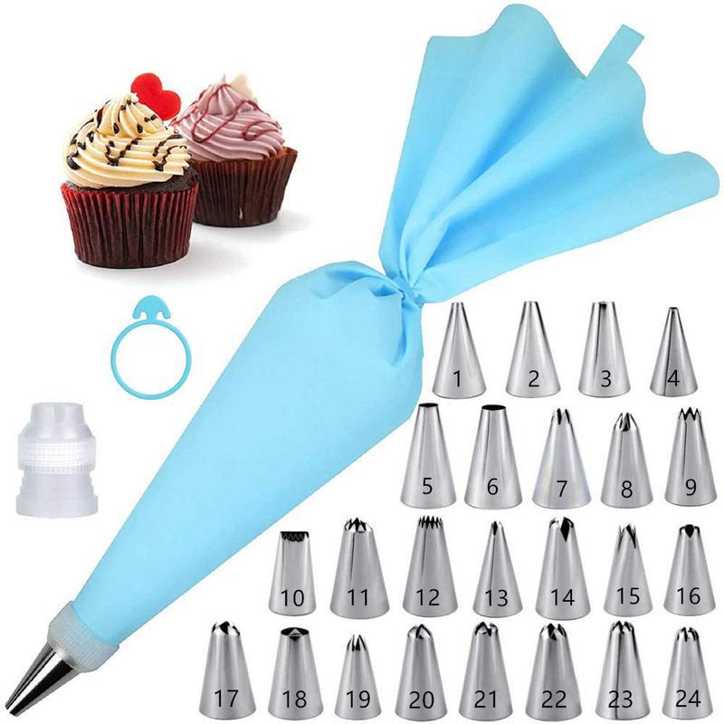 Kitchen Hanging Gadgets - หัวฉีดตกแต่งเค้ก อุปกรณ์ทำขนม อุปกรณ์ครัว ถุงบีบครีม และชุดอุปกรณ์ทำเบเกอรี่ ชุดซ็อกเก็ตสแตนเลส