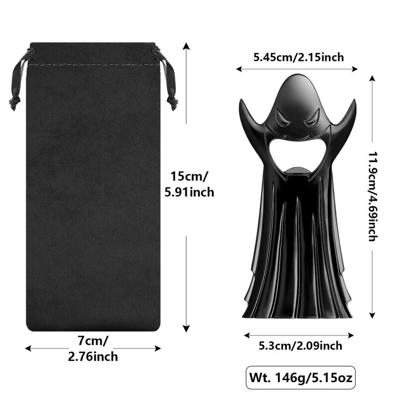 สีดำเข้มรูปร่างผีโลหะที่เปิดขว - Kitchen Gadgets Club บทวิจารณ์และราคา