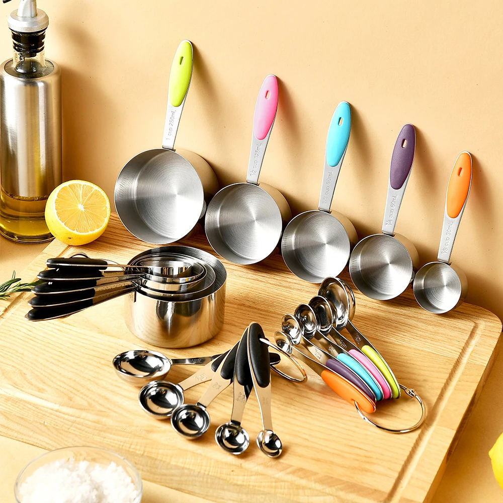 5/10 ชิ้นสแตนเลสวัดถ้วยและช้อน - Kitchen Hanging Gadgets บทวิจารณ์และราคา