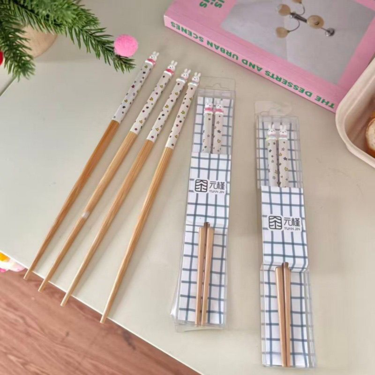 ตะเกียบลายมิฟฟี่กระต่ายน่ารัก  - Kitchen Gadgets Aliexpress บทวิจารณ์และราคา