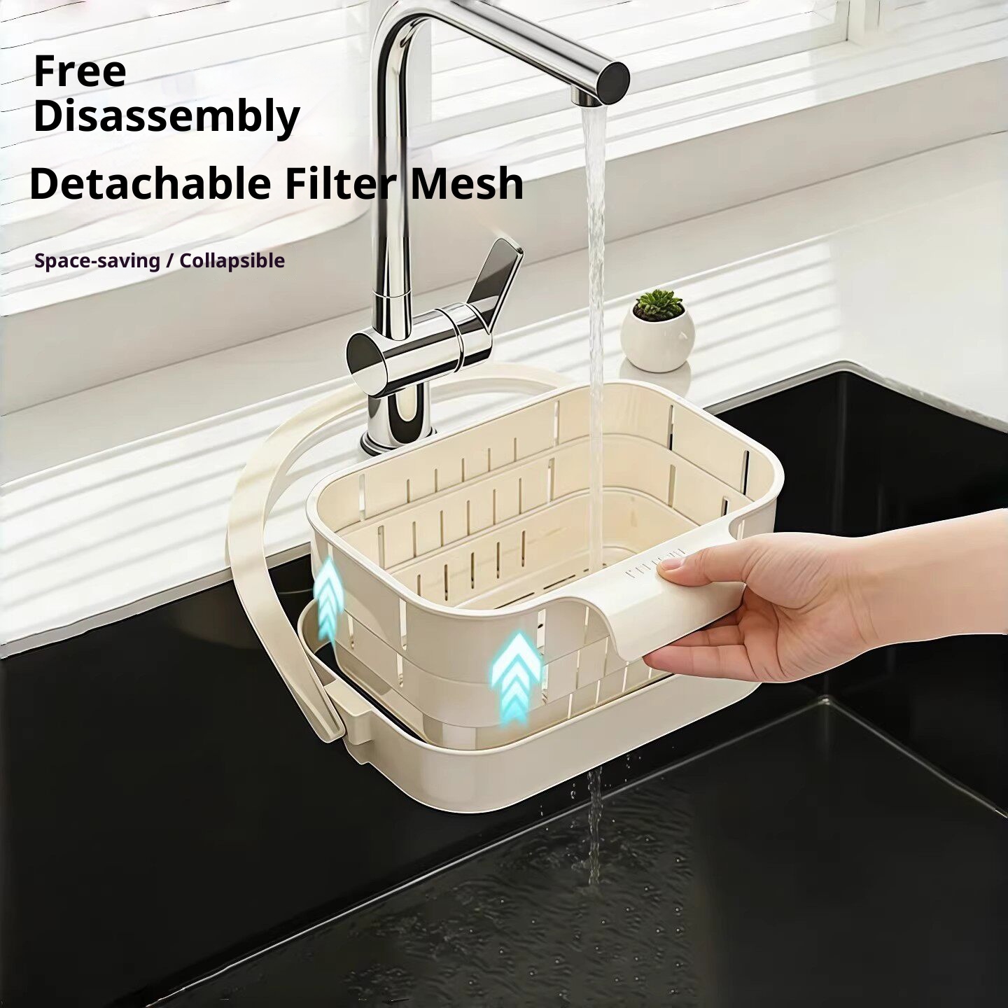 ตะกร้ากรองเศษอาหารแบบพับได้ ตะ - Kitchen Hanging Gadgets บทวิจารณ์และราคา