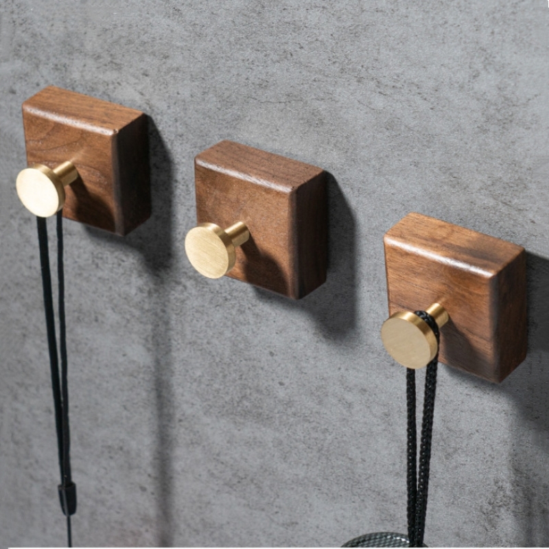 ตะขอแขวนผนังไม้วอลนัท 2/1 ชิ้น - Kitchen Hanging Gadgets บทวิจารณ์และราคา