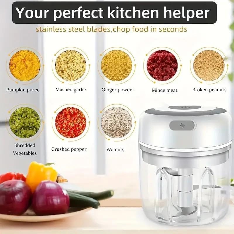 เครื่องบดกระเทียมไฟฟ้าไร้สายขน - Kitchen Gadgets Electric บทวิจารณ์และราคา