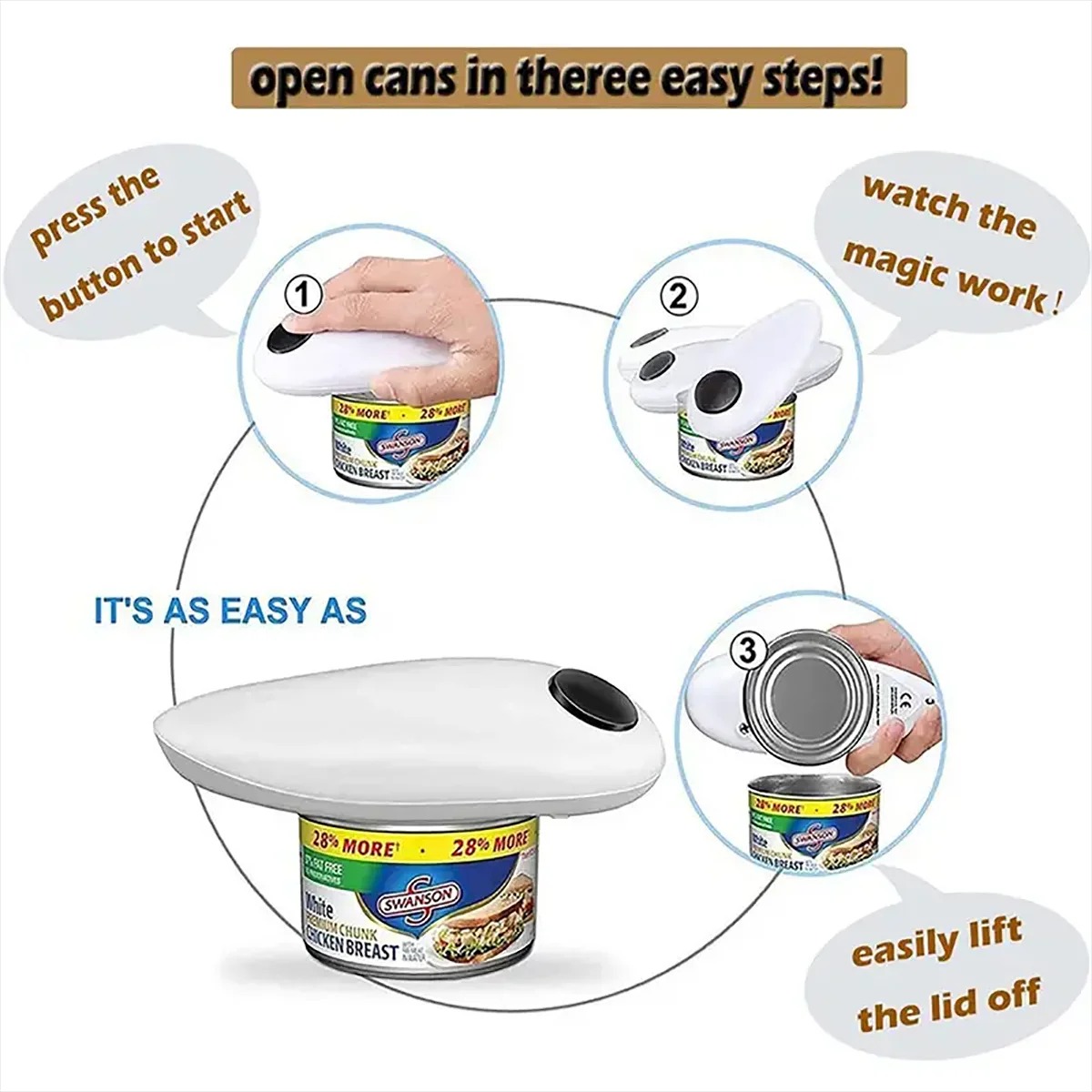 เครื่องเปิดฝาขวดอัตโนมัติไฟฟ้า - Kitchen Gadgets Electric บทวิจารณ์และราคา