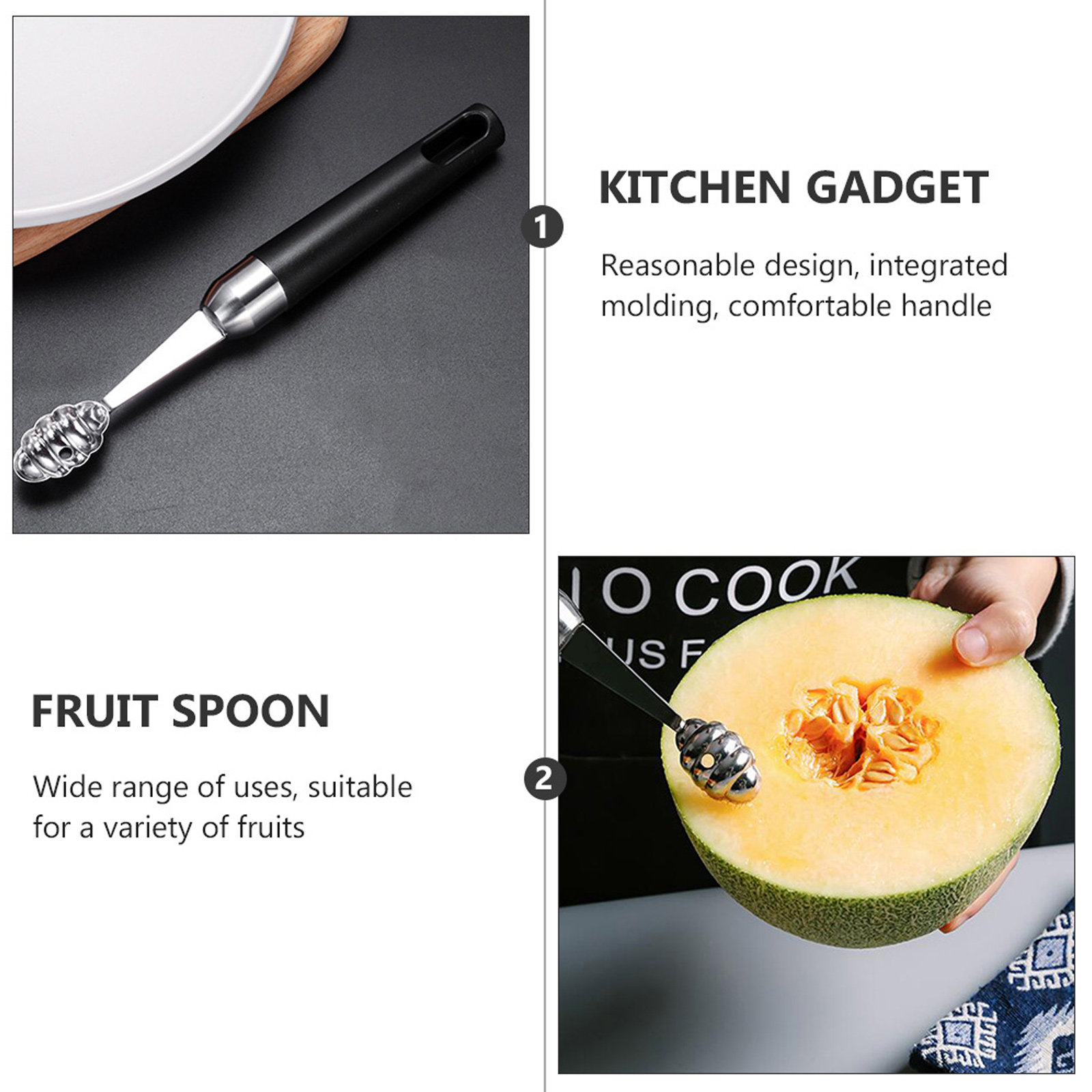 ช้อนตักผลไม้สแตนเลส 1 ชิ้น ทนต - Kitchen Gadgets In บทวิจารณ์และราคา